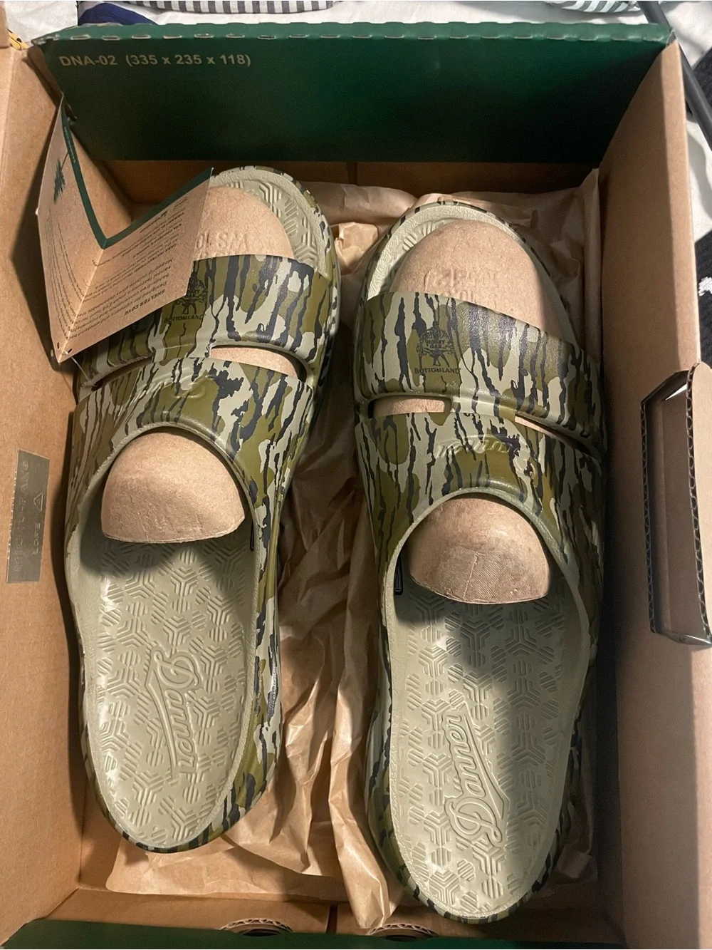 Danner X Huckberry mossy oak bottomland Camo Slide Sandal w vibram sole